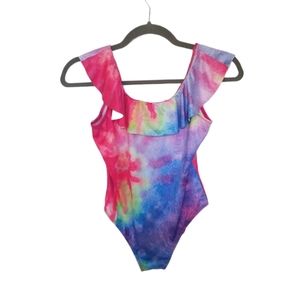 NEW Stella Cove Watercolor Tie Dye Ruffle Swimsuit